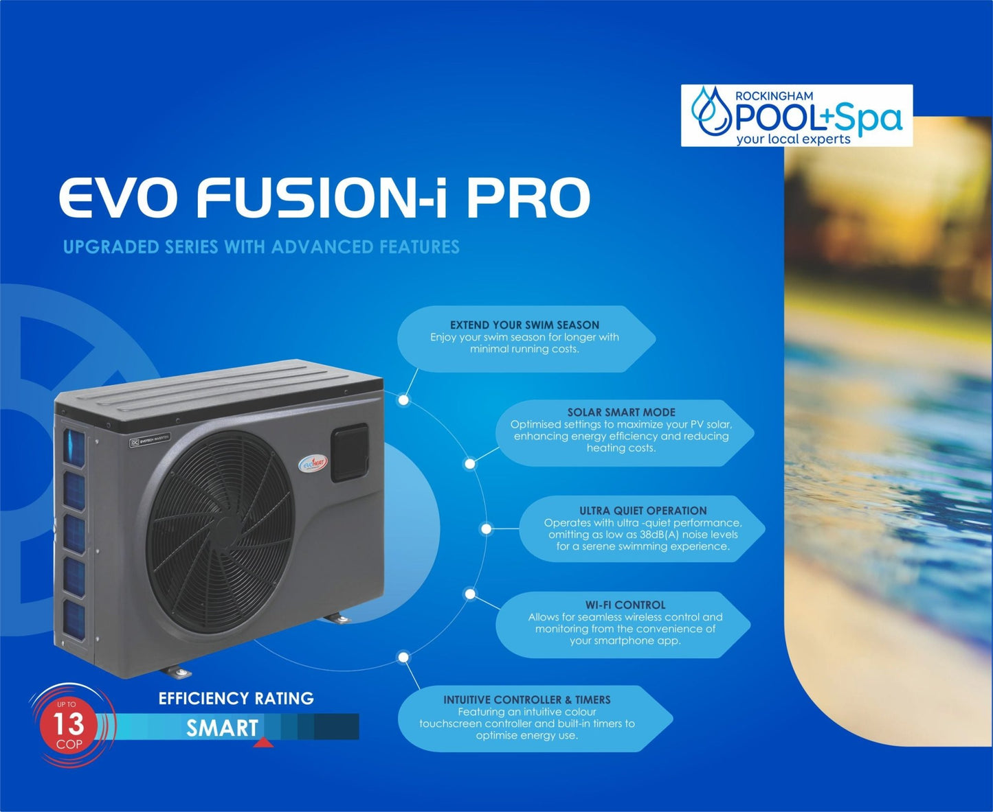 Evo Fusion-i Pro Series Pool Heaters - Rockingham Pool & Spa