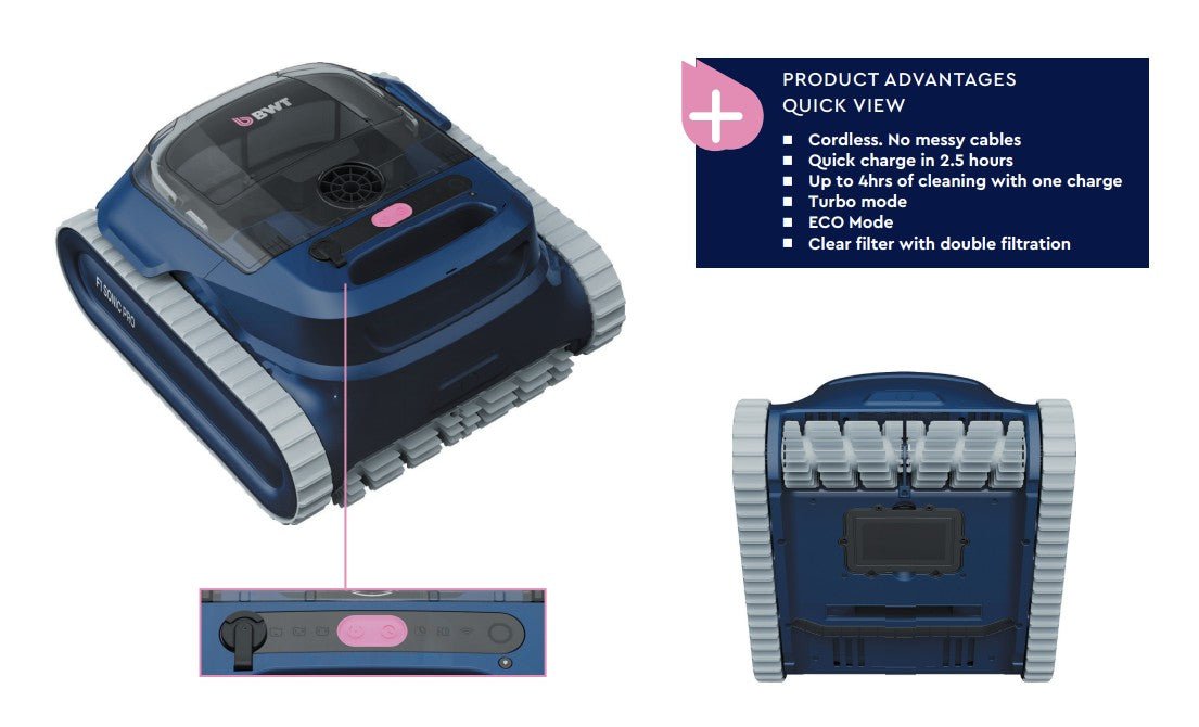F1 Sonic Pro – Cordless Pool Robot - Rockingham Pool & Spa