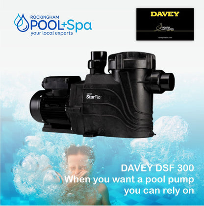 Davey StarFlo DSF300 1.0HP Pool Pump. 3Y Warranty, Retrofits Astral CTX280/CX240/TX240 - Rockingham Pool & Spa