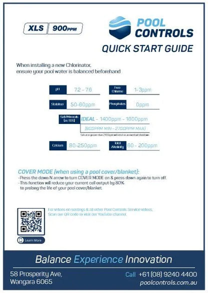 POOL CONTROLS XLS Xtra Low Salt Chlorinator - Rockingham Pool & Spa